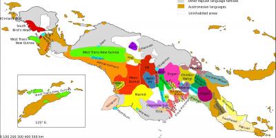 地图上，巴布亚新几内亚语言